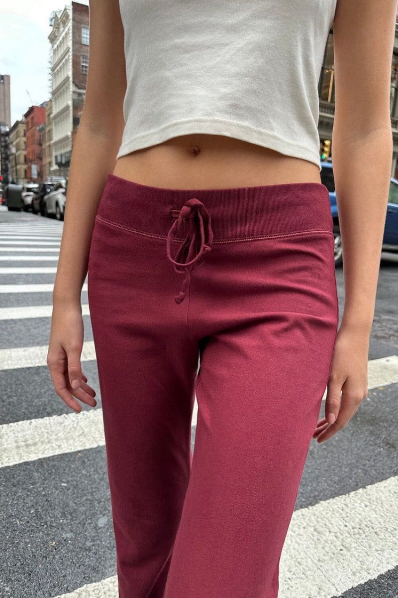 Pantalon Brandy Melville Hillary Yoga Bordeaux | MAM-71591494